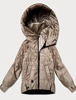 Dámska béžová rebrovaná bunda Goodlookin (B8591-12)