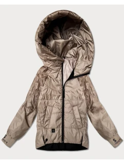 Dámska béžová rebrovaná bunda Goodlookin (B8591-12)