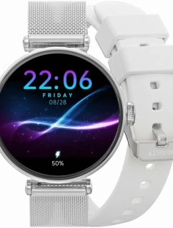 Inteligentné hodinky Gravity Silver White 2 Stripes GT26-8