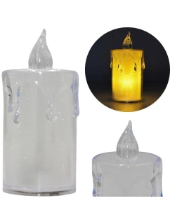 Dekoratívna sviečka 3,5x8 cm zdobená LED