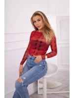 Blúzkové body v bronzovo červenej farbe