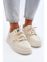 Dámské tenisky z ekokůže béžové model 21648813 - Boto Dámské tenisky z ekokůže béžové model 21648813 - Boto