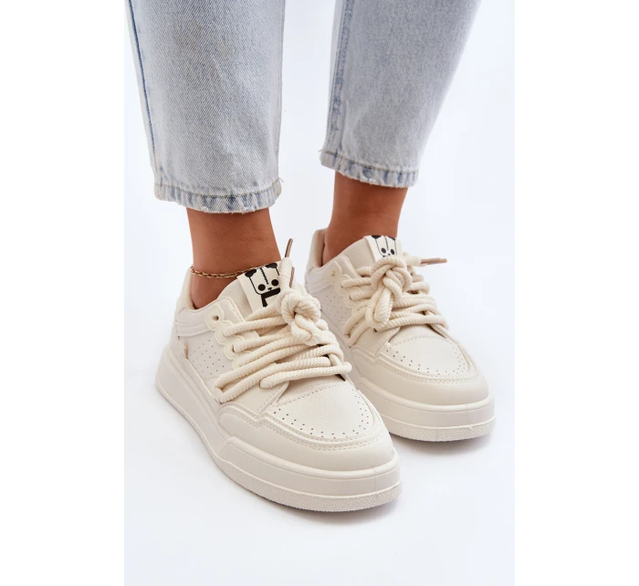Dámské tenisky z ekokůže béžové model 21648813 - Boto Dámské tenisky z ekokůže béžové model 21648813 - Boto