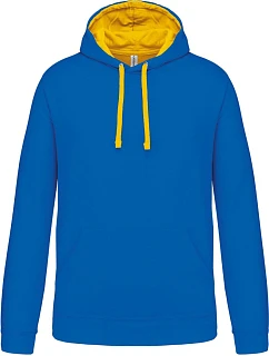 Kariban K 446 Kontrastní mikina s kapucí 20.K446 light royal blue/yellow
