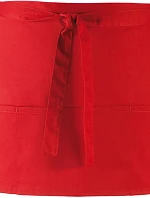 Premier PR 155 Krátka zástera po pás s vreckom „Colours“ 39.0155 červená
