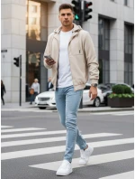 Pánská přechodná bunda s kapucí béžová Dstreet model 21986410 - FashionStreet