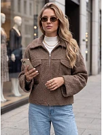 Krótka kurtka damska typu baranek na zamek fango FashionStreet TY6060 Krótka kurtka damska typu baranek na zamek fango FashionStreet TY6060