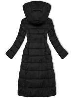 Čierna dlhá dámska zimná bunda Libland (7704)