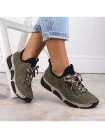 Pohodlné poltopánky Rieker W RKR610 green Pohodlné poltopánky Rieker W RKR610 green