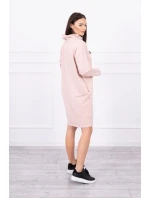 Šaty s kravatou tmavě pudrově růžové Šaty s kravatou tmavě pudrově růžové