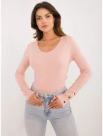 Sweter AT SW model 20493437 jasny różowy - FPrice Sweter AT SW model 20493437 jasny różowy - FPrice