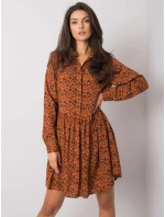 Šaty D73771M30227 svetlo hnedé