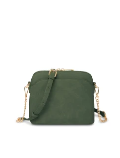 Dámska kabelka Vuch Mini Fossy Suede Green