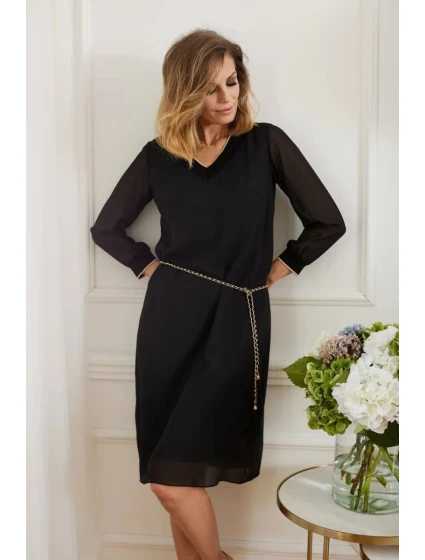 Dámské večerní šaty model 19382726 černé - La Aurora