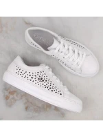 Pohodlné kožené topánky Rieker W RKR641 white