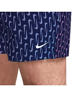 Plavky Nike Breaker Swoosh Link Midnig v barvě tmavě modré, růžové a fialové NESSG577 440