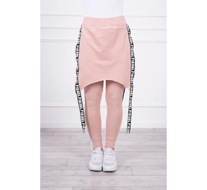 Nohavice/oblek s nápisom selfie tmavo púdrovo ružové Nohavice/oblek s nápisom selfie tmavo púdrovo ružové