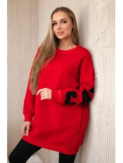 Izolovaná mikina s nápisem California červený