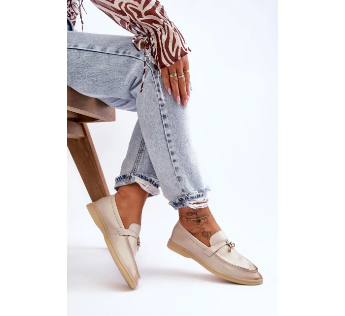 Klasyczne Mokasyny Damskie Beżowe Cortez Klasyczne Mokasyny Damskie Beżowe Cortez