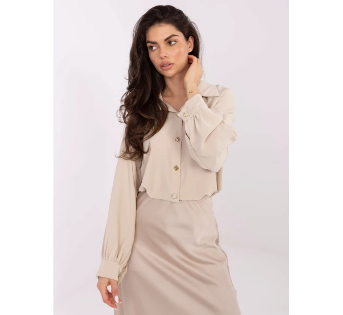 Koszula IT KS model 21766324 beżowy - FPrice Koszula IT KS model 21766324 beżowy - FPrice