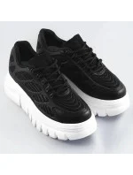 Černé dámské sportovní boty na platformě model 17258788 Černé dámské sportovní boty na platformě model 17258788