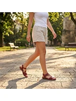 Kožené pohodlné sandály W model 22119032 red - Rieker Kožené pohodlné sandály W model 22119032 red - Rieker