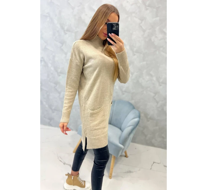 model 18745568 svetr béžový - K-Fashion