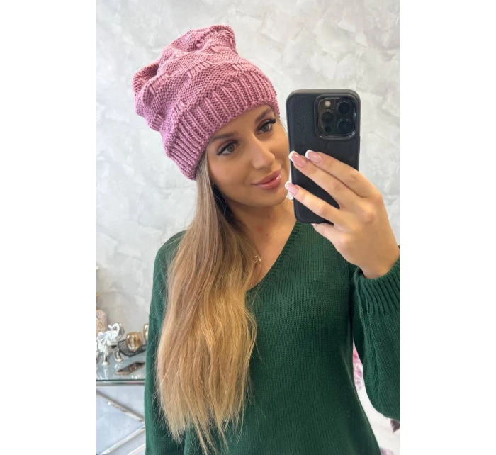 Dámská čepice  tmavě růžová model 18752355 - K-Fashion