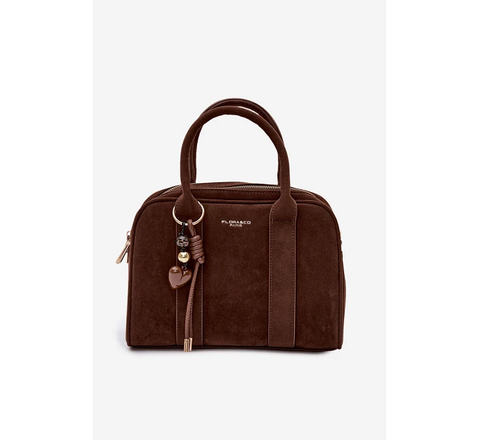 taška z eko semiše hnědá model 22111550 - Flora&Co