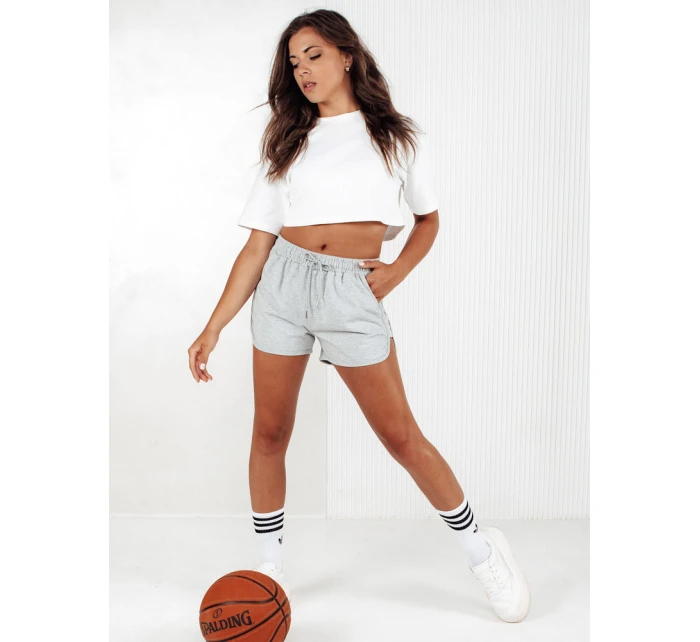 Dámské teplákové šortky GO SPORT světle šedé Dstreet model 21969780 - FashionStreet