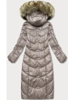 Ľahká dlhá dámska bunda v ťavej farbe (H-203)