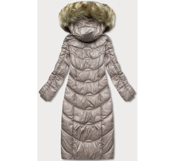 Ľahká dlhá dámska bunda v ťavej farbe (H-203)