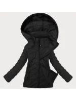 Ľahká čierna dámska prešívaná bunda s kapucňou J Style (16M9232-392) Ľahká čierna dámska prešívaná bunda s kapucňou J Style (16M9232-392)