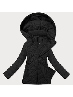 Dámska ľahká prešívaná bunda s kapucňou J Style black (16M9232-392)