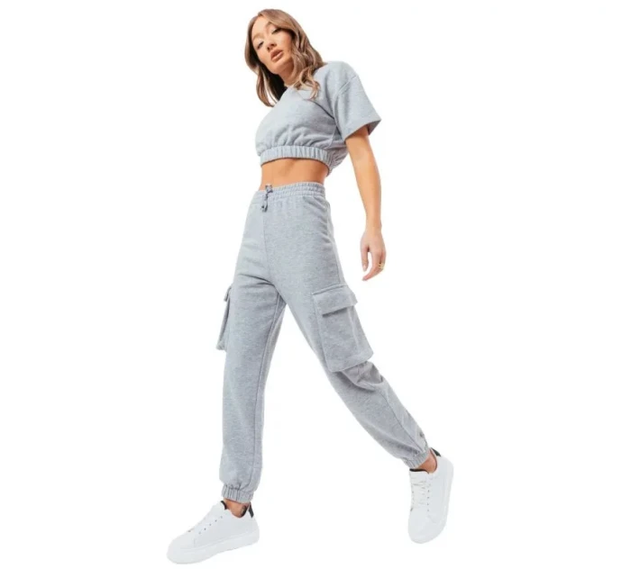 Justhype Sweat Crop T-shirt-Cargo Joggers W LABON004