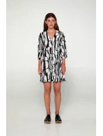 Šaty s potiskem a knoflíky model 19697567 - Vamp