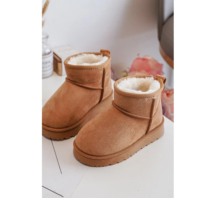 Dziecięce Śniegowce Botki Ocieplane Camel Nallita Dziecięce Śniegowce Botki Ocieplane Camel Nallita