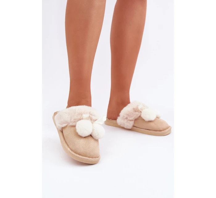 Kapcie Damskie Z Futerkiem Beżowe Nartani Kapcie Damskie Z Futerkiem Beżowe Nartani