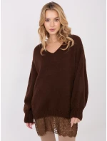 Sweter IN SW model 21782403 ciemny brązowy - FPrice