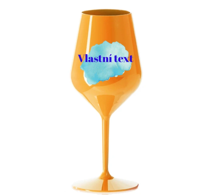 Personalizovaná nerozbitná sklenička na víno - Akvarelový otisk
