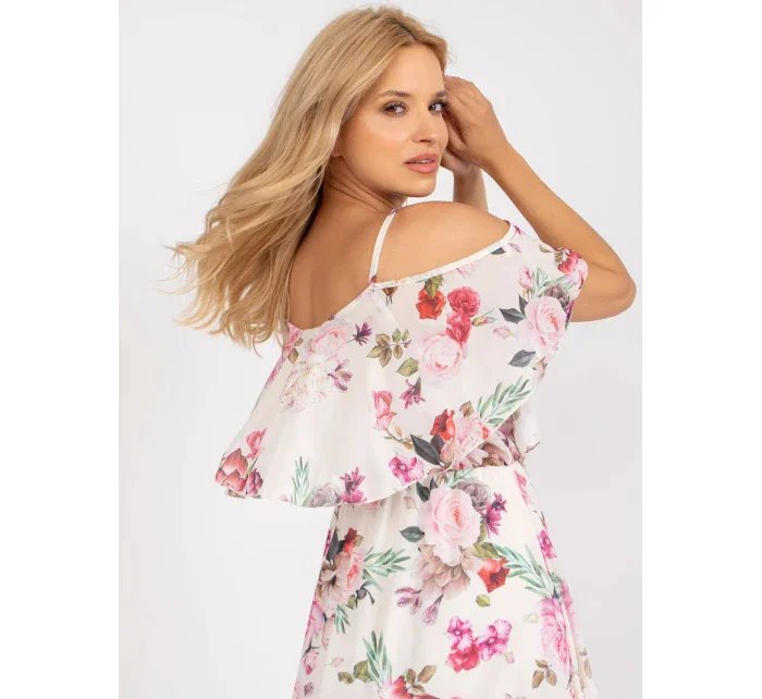 Dámské šaty TW SK BI model 18536747 světle béžová s květy - FPrice