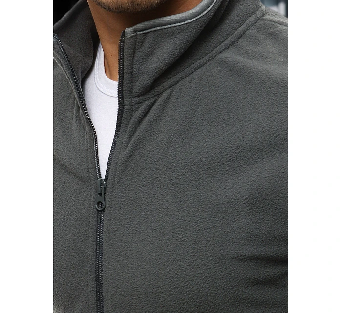 Pánska tmavosivá mikina na zips FashionStreet BX4772