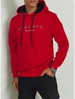 Pánska červená mikina s potlačou FashionStreet BX5681