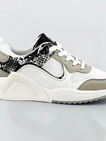 Biele dámske športové topánky (6348)