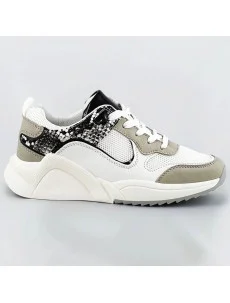 Biele dámske športové topánky (6348)