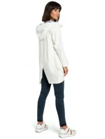 B091 Mikina s kapucňou Oversized na zips - čierna