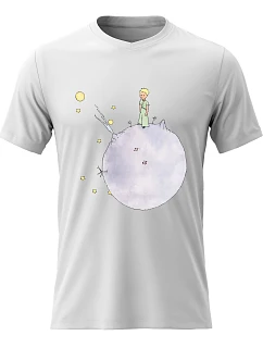 Dámske bavlnené tričko s potlačou - LITTLE PRINCE - biele