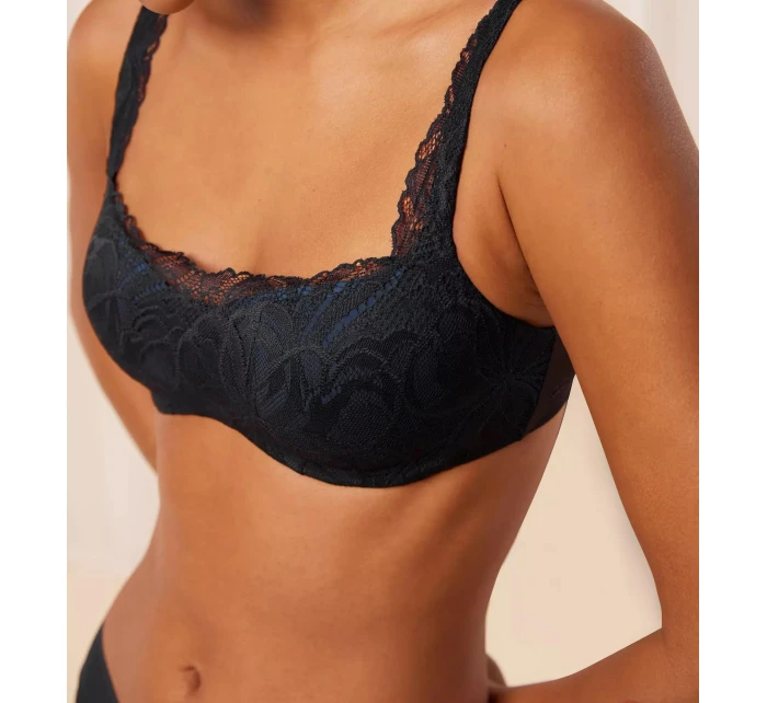 Dámska podprsenka Body Make-Up Illusion Lace Balconette Bra - BLACK - black 0004 - TRIUMPH