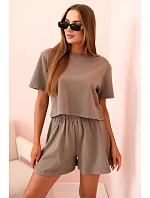 Dámska bavlnená súprava so širokými šortkami fango Dámska bavlnená súprava so širokými šortkami fango