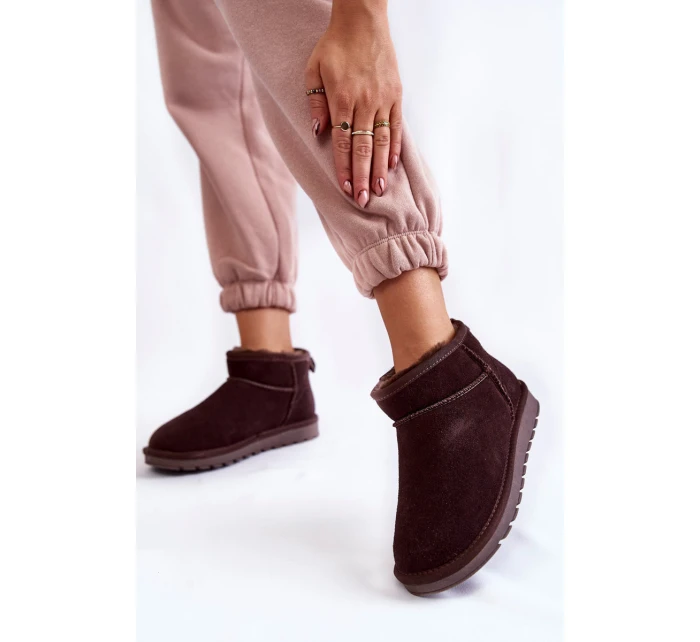 Dámské semišové nízké boty do sněhu model 21601982 - Boto Dámské semišové nízké boty do sněhu model 21601982 - Boto